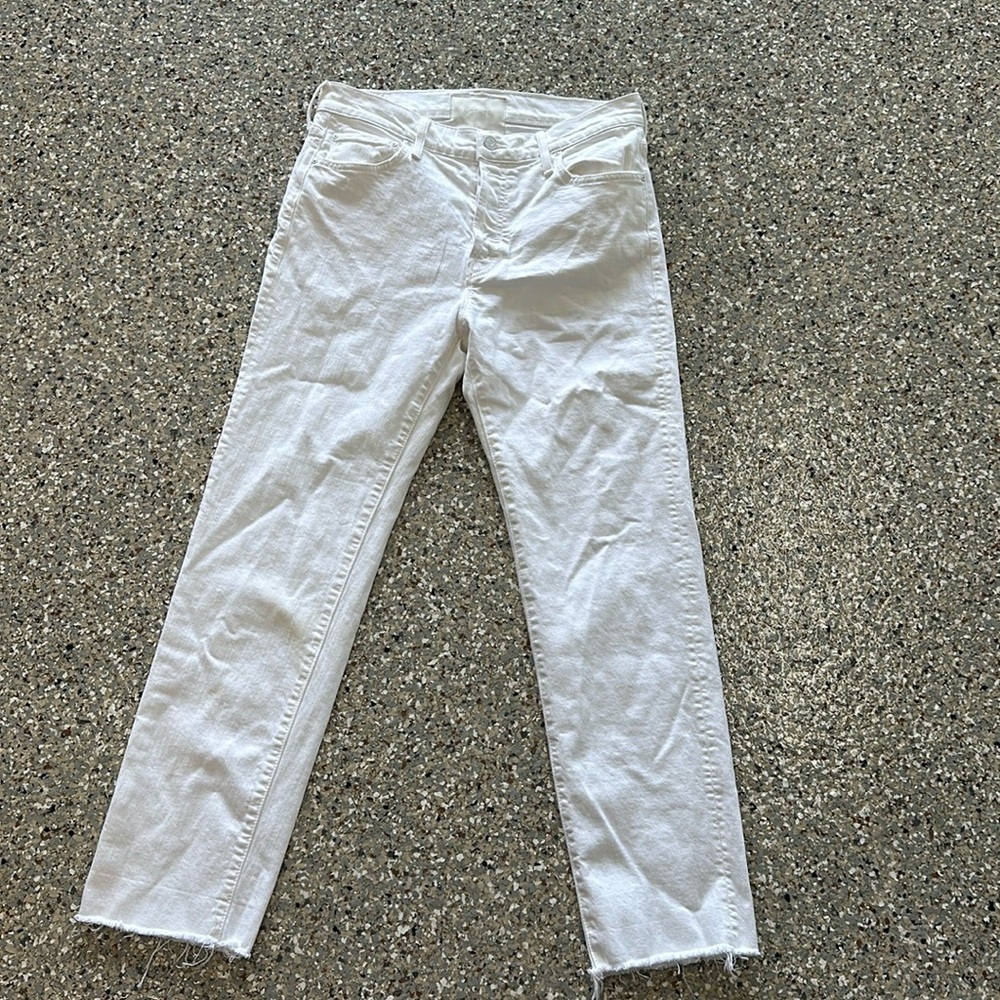 MOTHER white jeans
